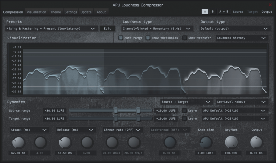 APU响度压缩器 – APU Software APU Loudness Compressor 2.1.1 WIN