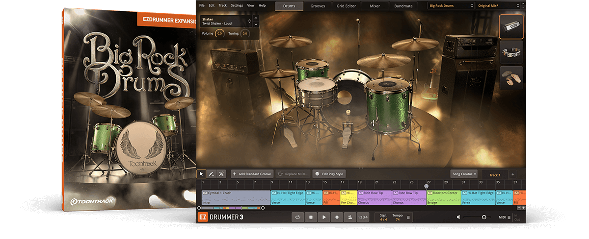 Toontrack – Toontrack BIG ROCK DRUMS EZX v1.0.2（音库）